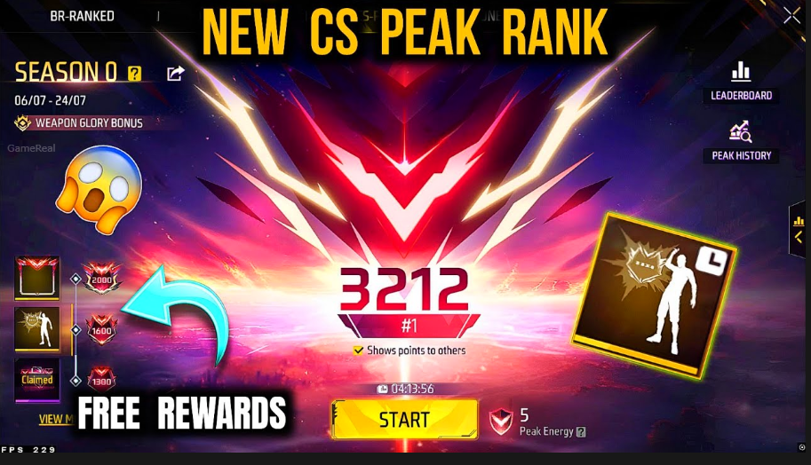 Free Fire CS Peak: Rewards, Rank System & How to Play