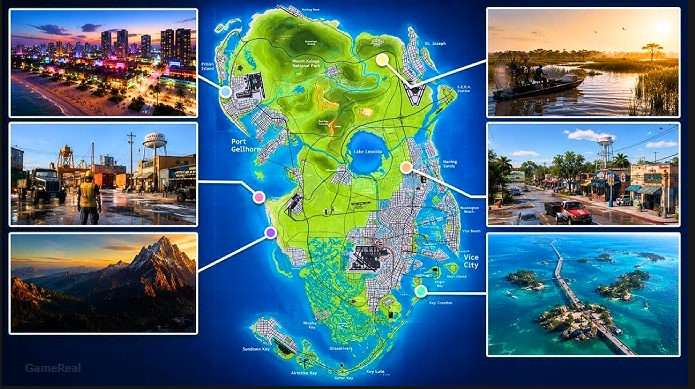 GTA 6 Map Leak Explained: New Leonida Locations