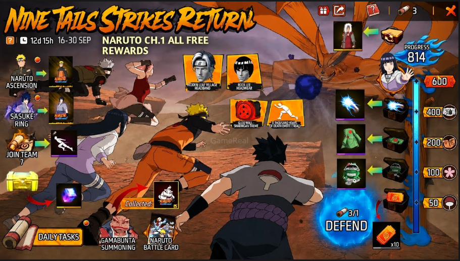 Free Fire Naruto Token Thor September 16: Rewards 2026